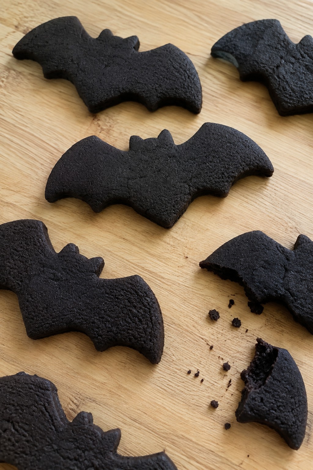 Bat-Shaped Black Cocoa Cookies
