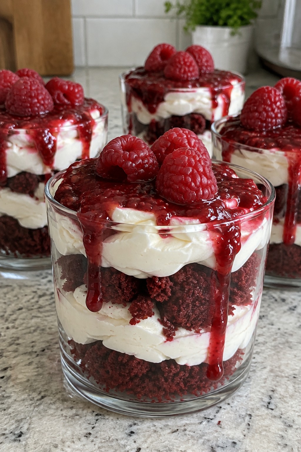 Bloody Red Velvet Trifle Cups