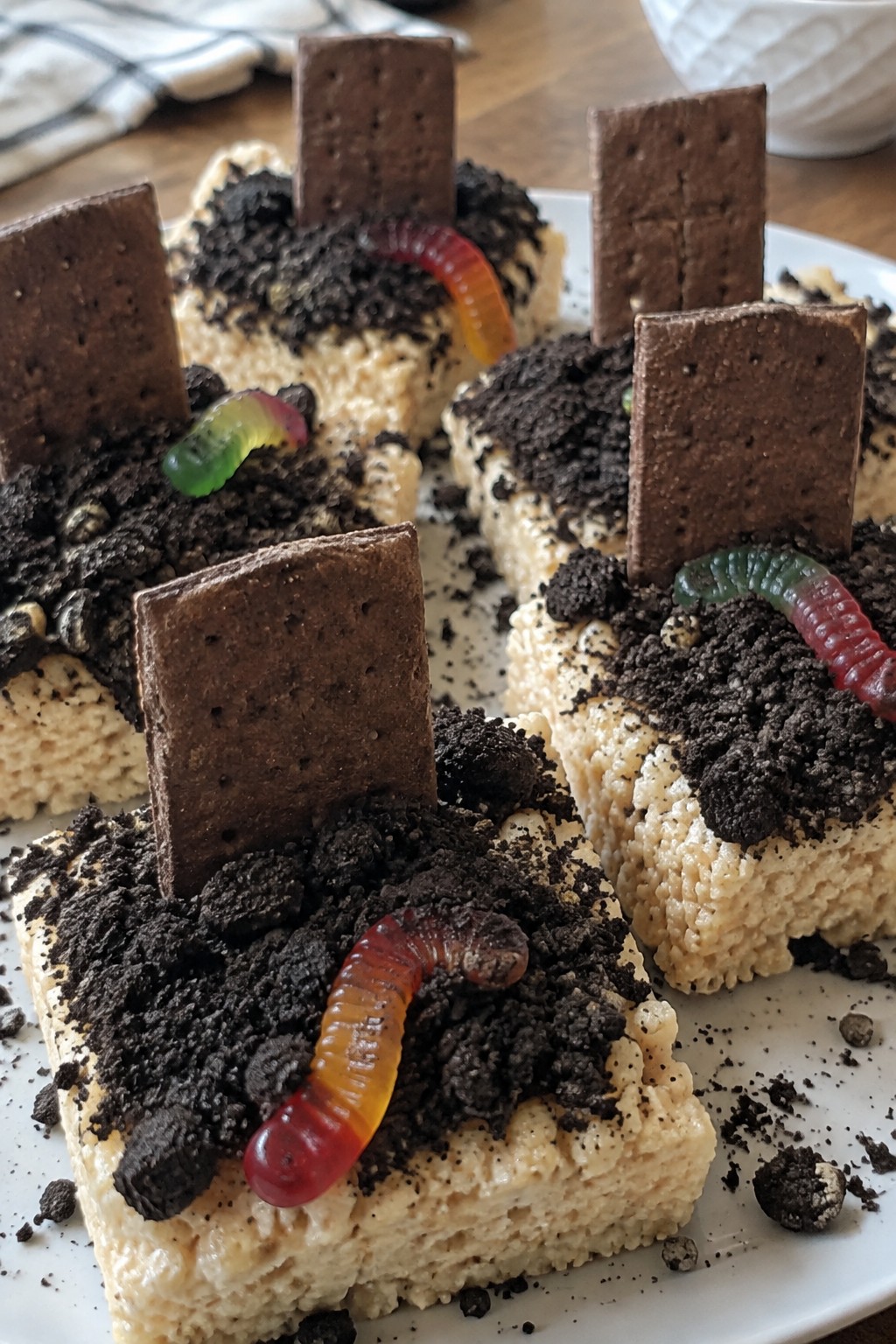Creepy Crawly Rice Krispie Cemetery