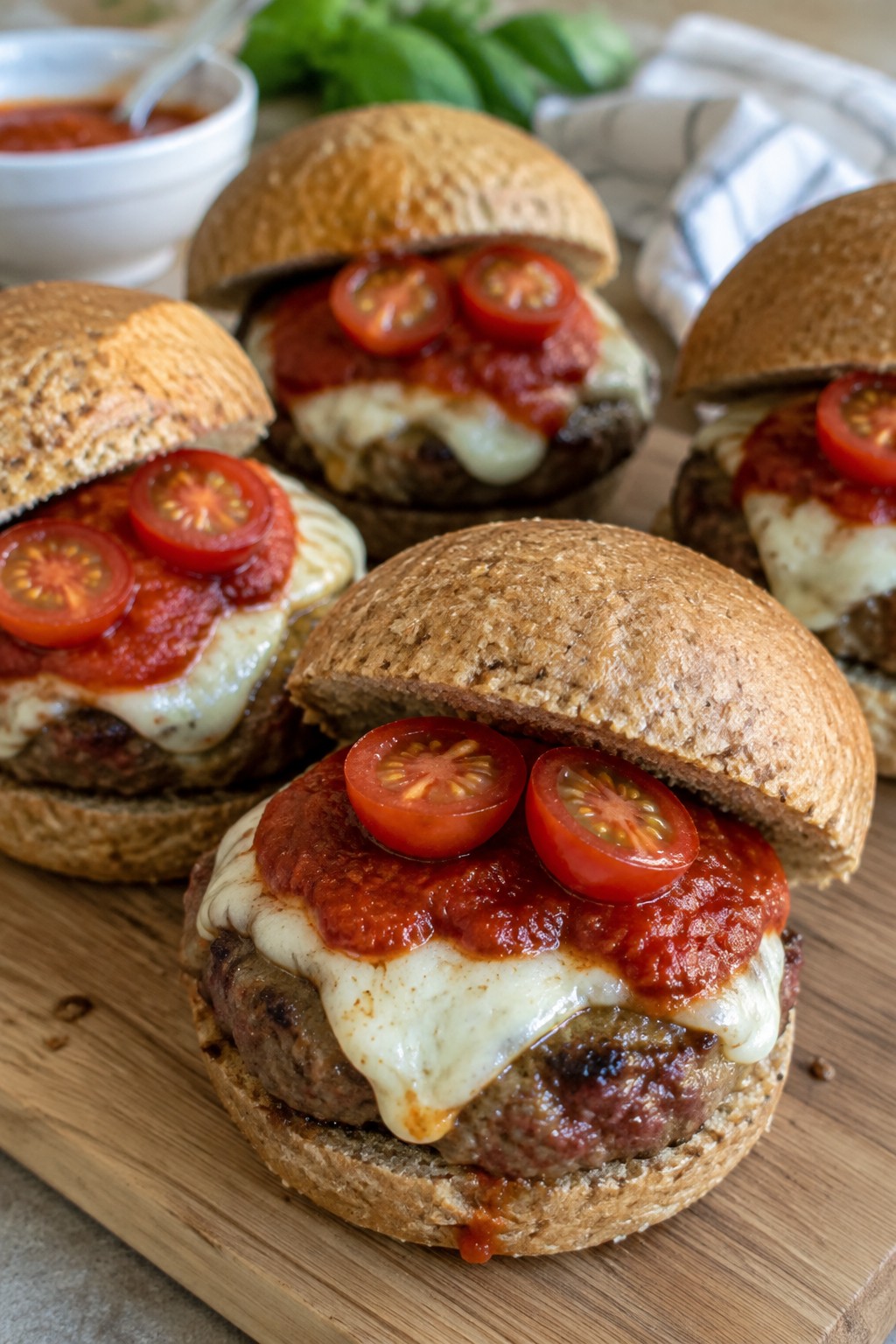 Vampire Bite Sliders on Whole Wheat Buns