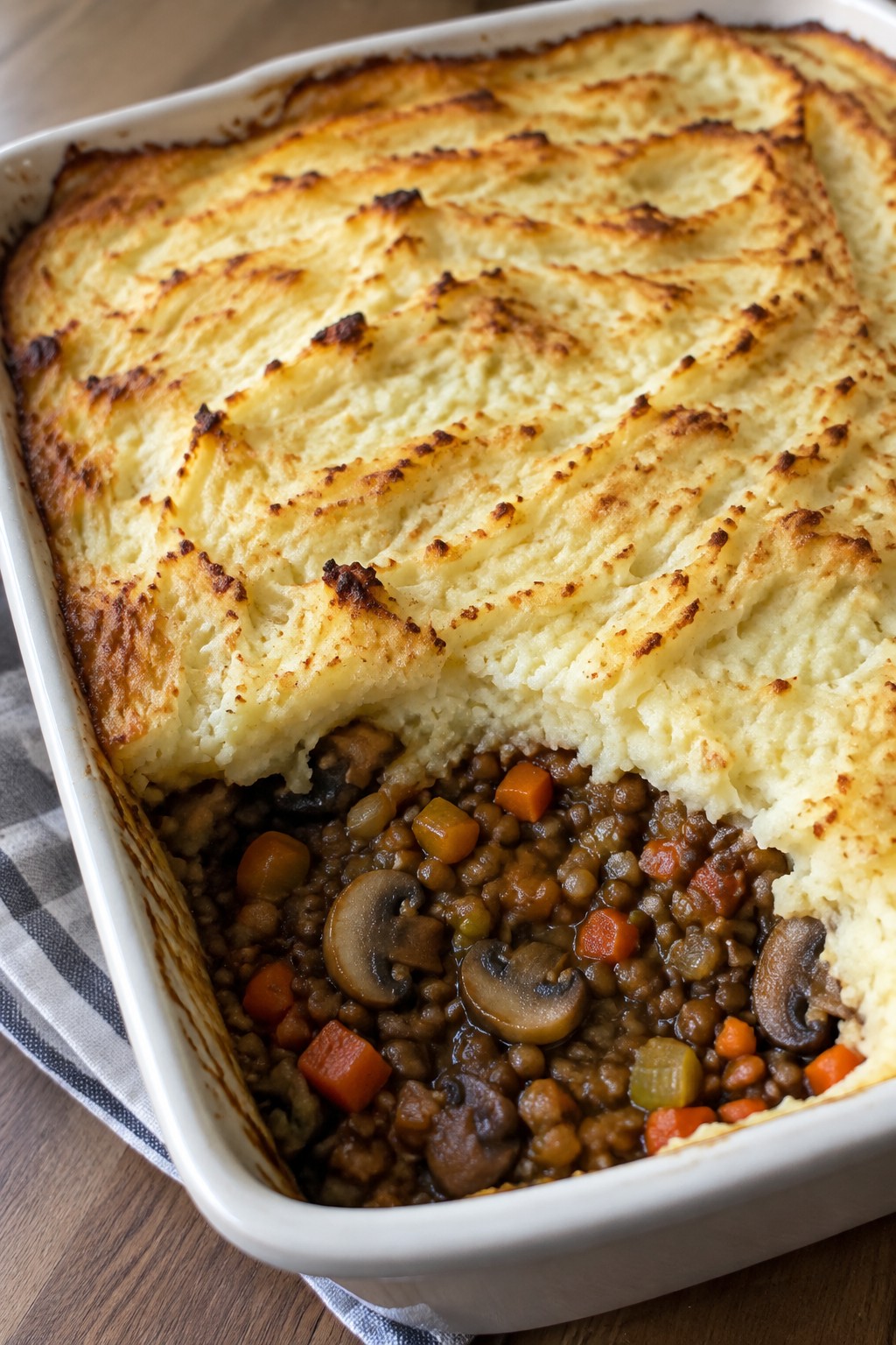 Haunted Forest Mushroom and Lentil Shepherd's Pie