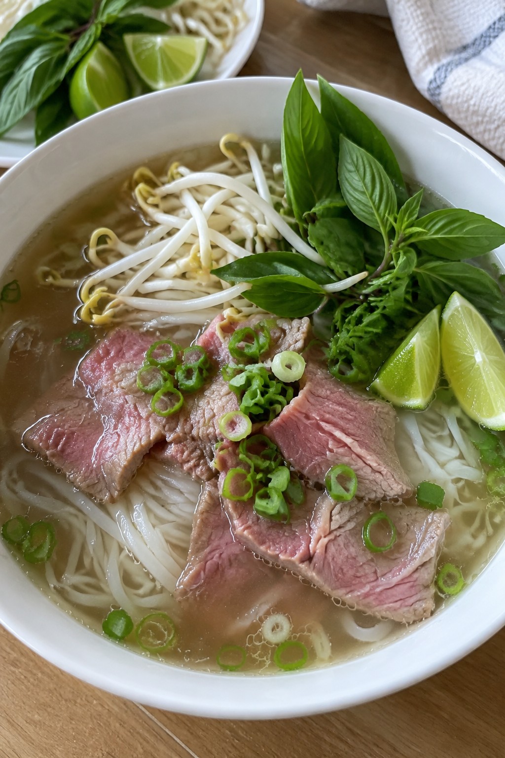 Phantom Pho with Rare Beef and Rice Noodles