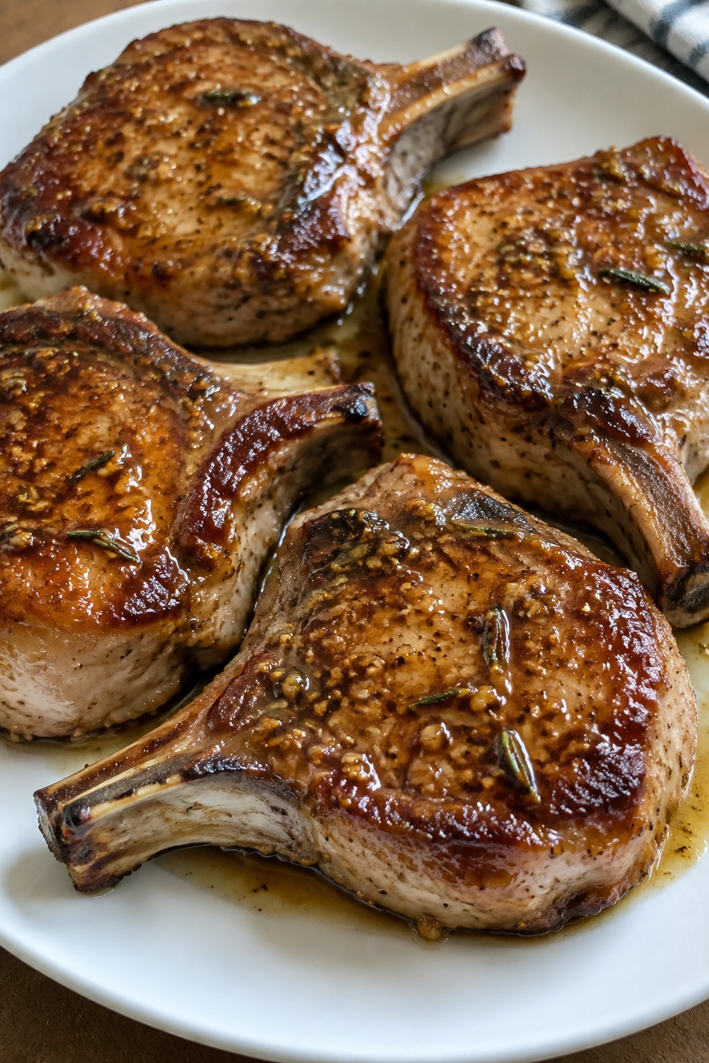 Skeleton Bone-In Pork Chops with Apple Cider Glaze