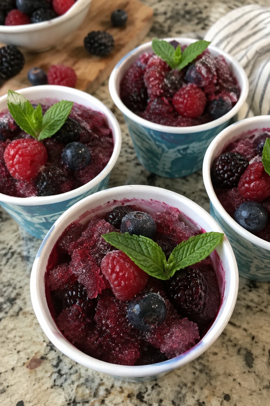 Frozen Berry Potion Fruit Cups