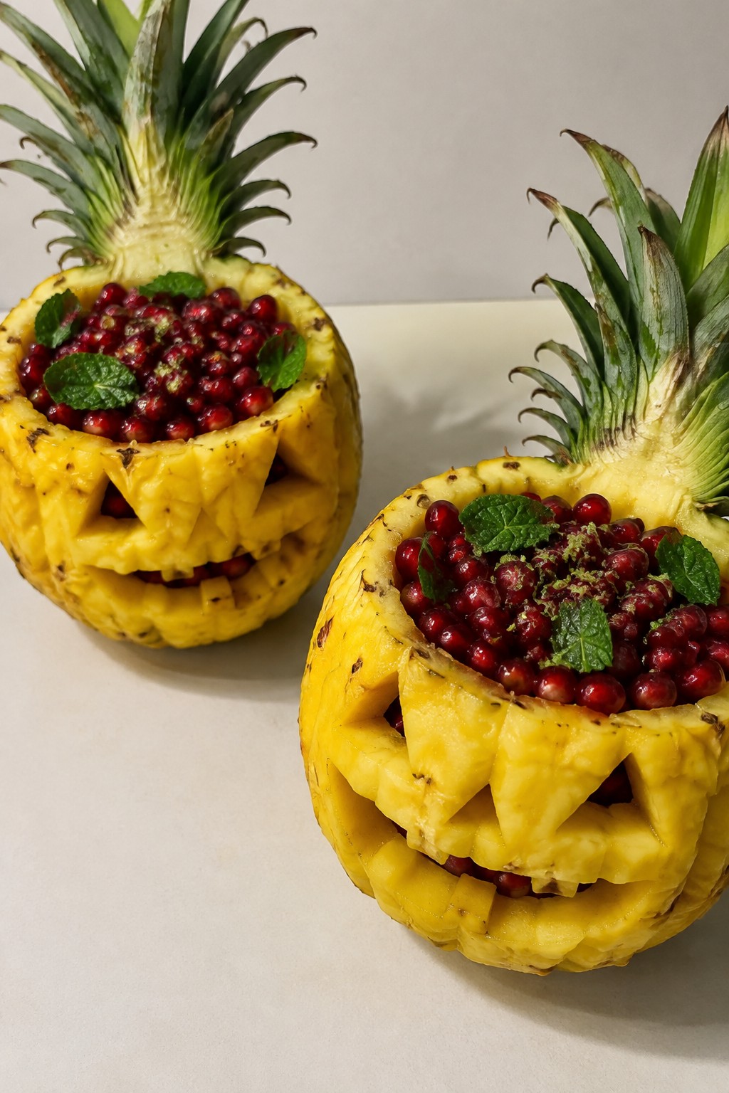Pineapple Pumpkin Boats with Pomegranate