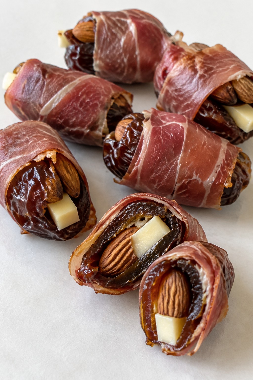 Prosciutto-Wrapped Dates Stuffed with Manchego and Almonds
