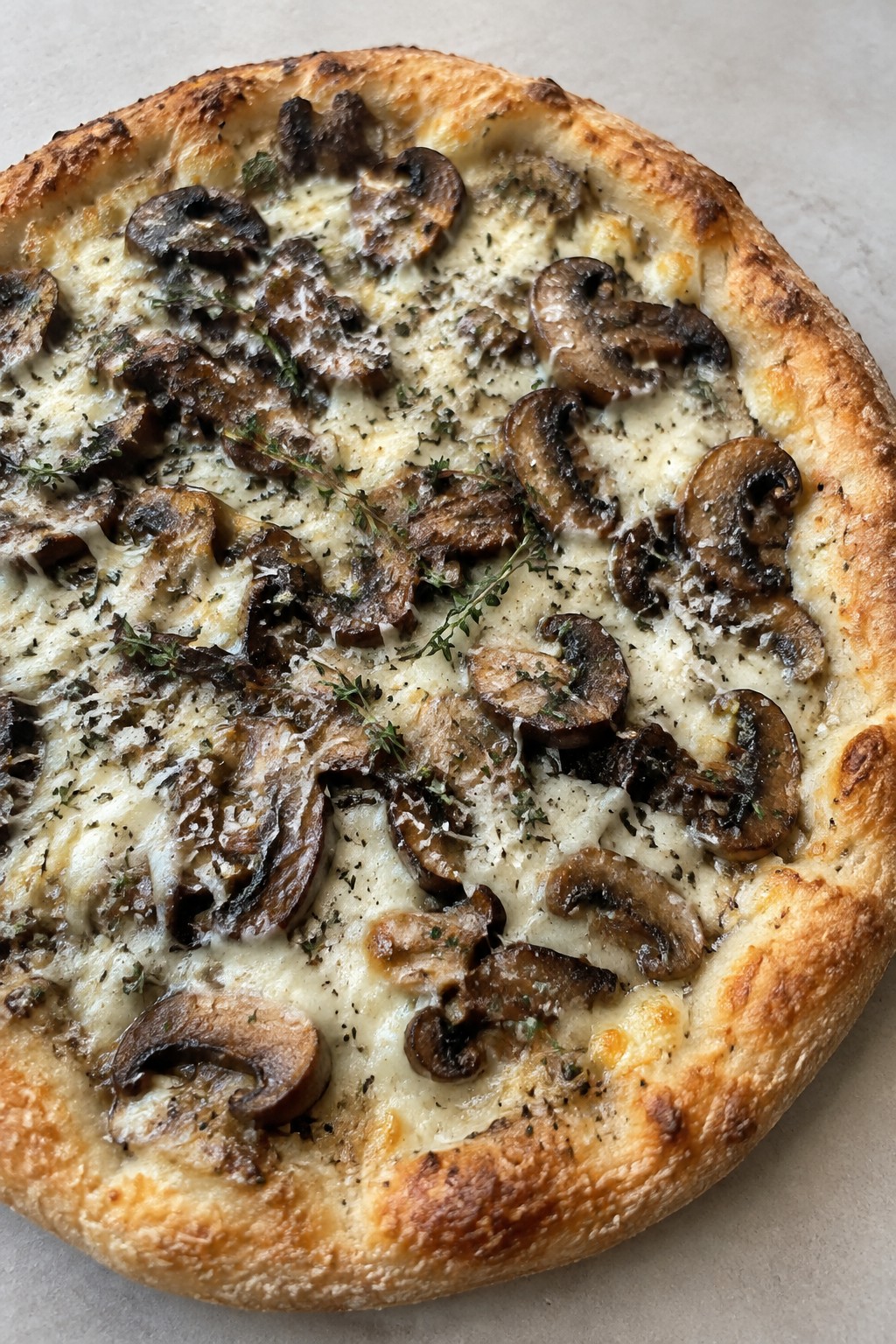 Graveyard Mushroom and Thyme Pizza