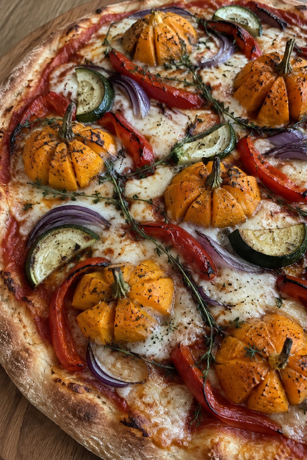 Pumpkin Patch Roasted Veggie Pizza