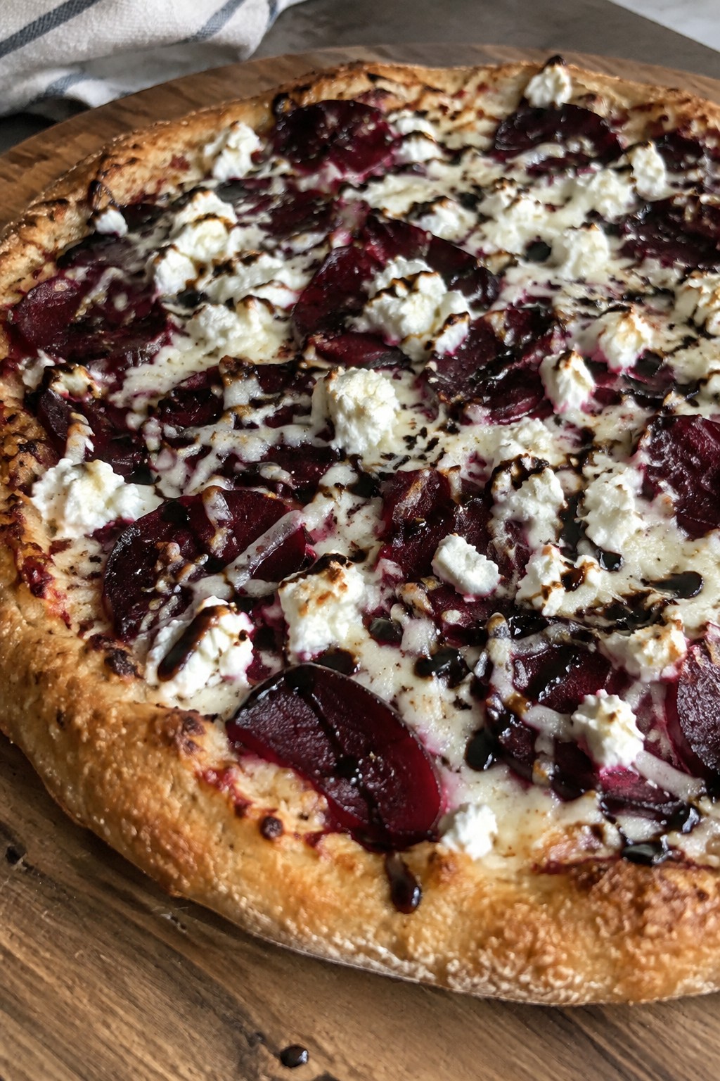 Vampire Beet and Goat Cheese Pizza