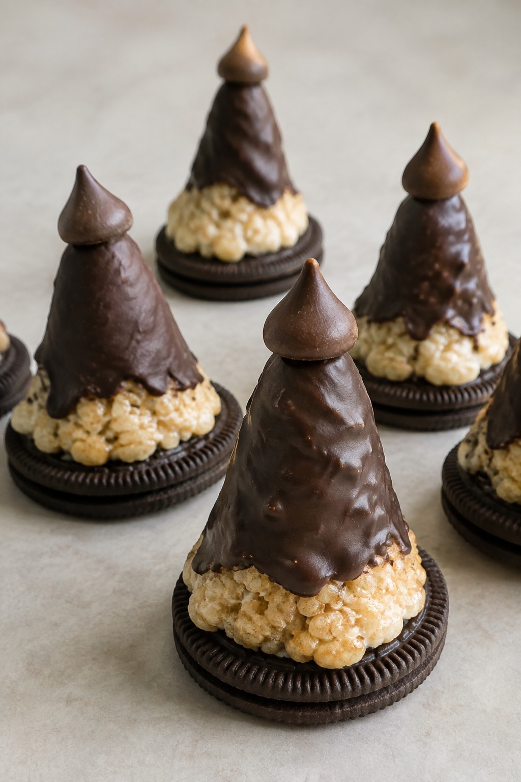 Witch Hat Molded Rice Krispie Treat Cones