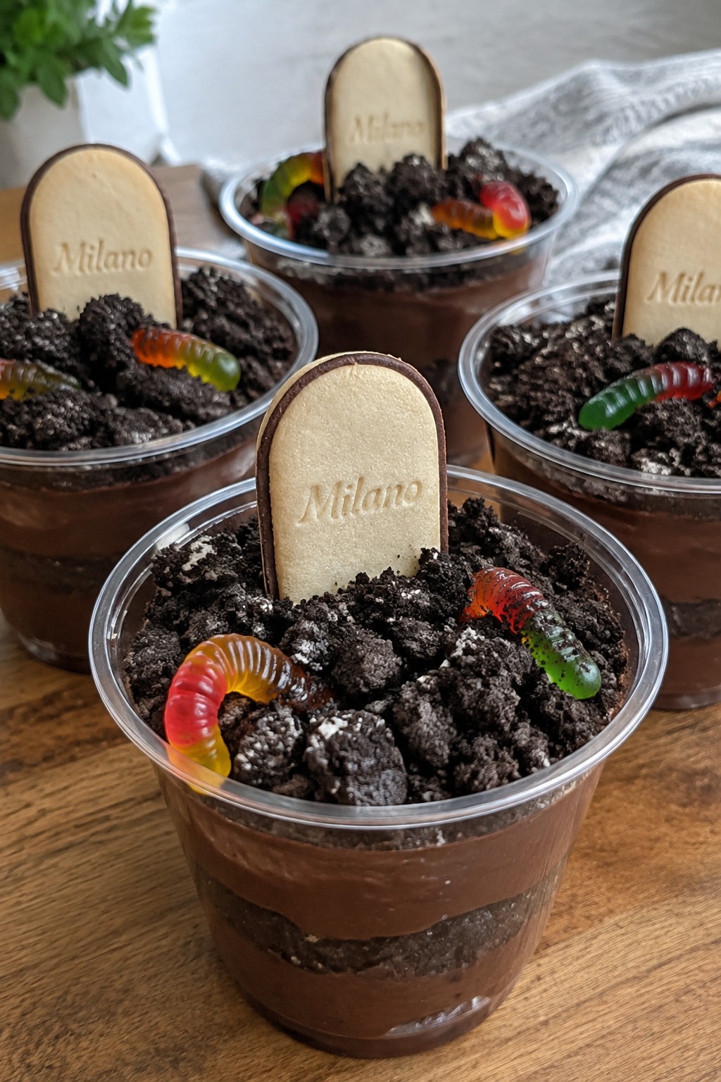 Graveyard Dirt Pudding Cups