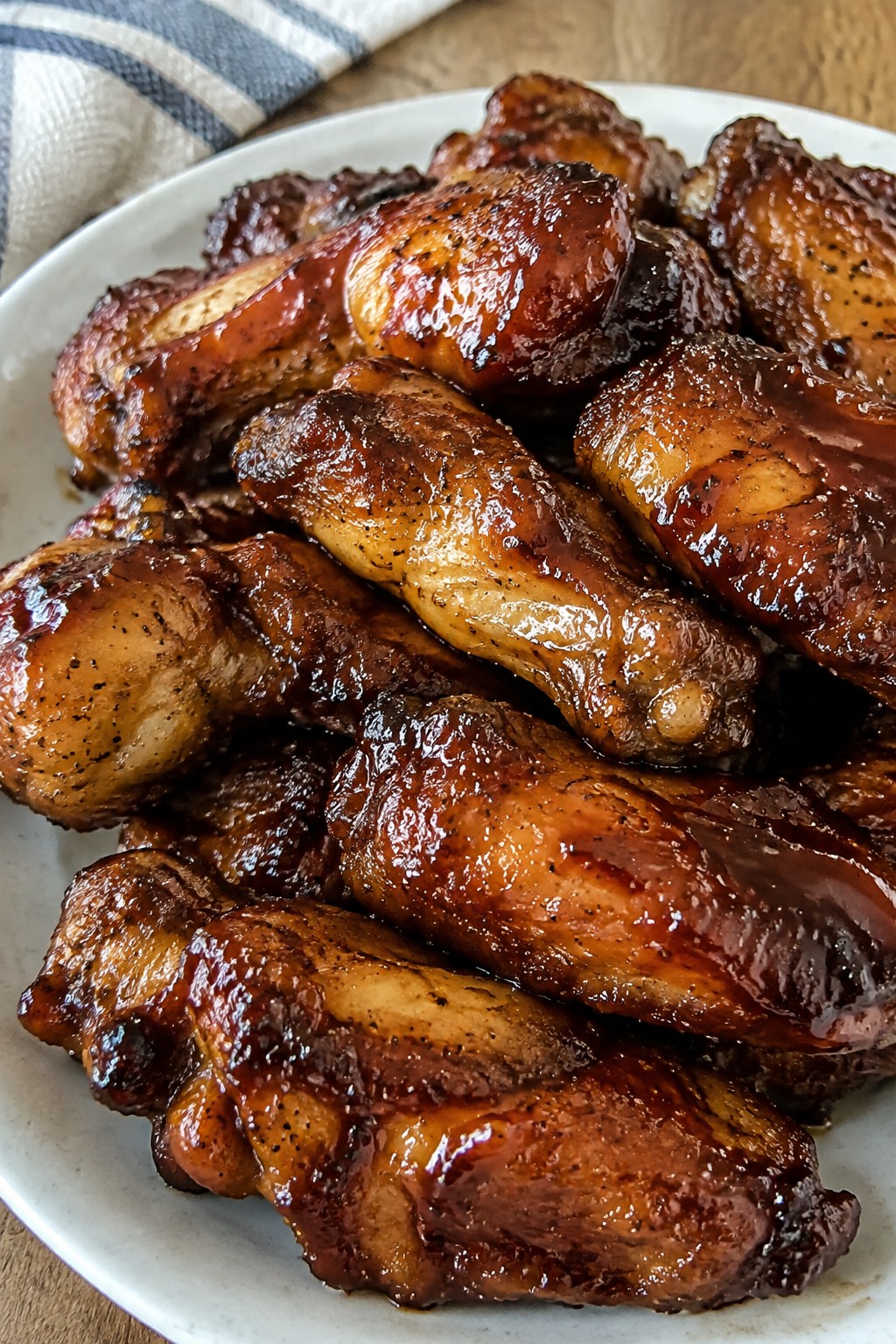 Bat Wing Chicken Wings with BBQ Glaze