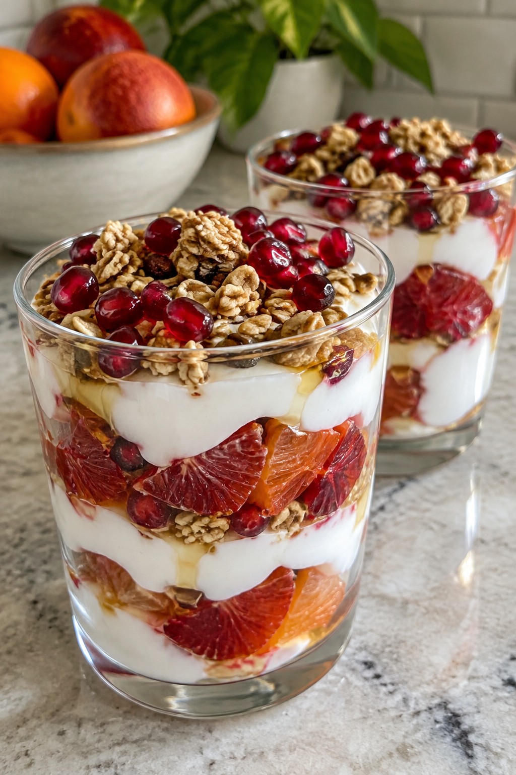 Vampire Blood Orange Yogurt Parfaits