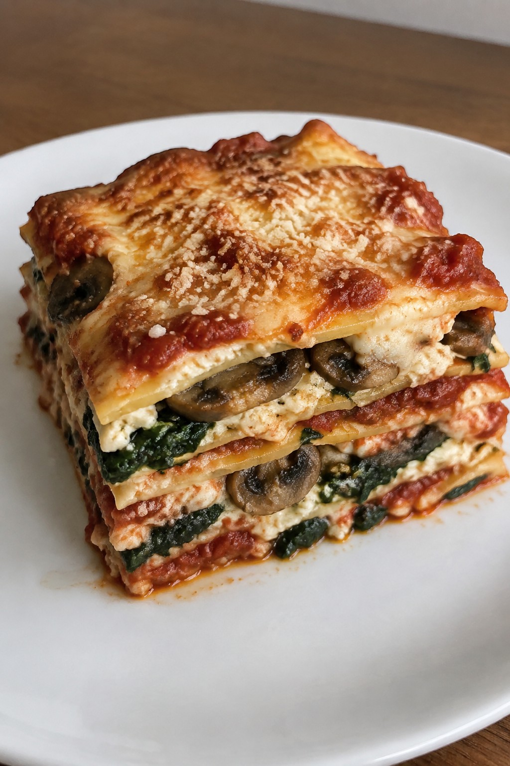 Haunted Forest Mushroom and Spinach Lasagna