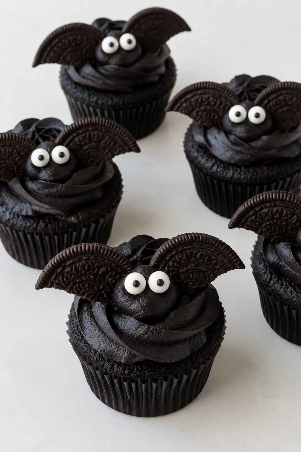Black Cocoa Bat Cupcakes