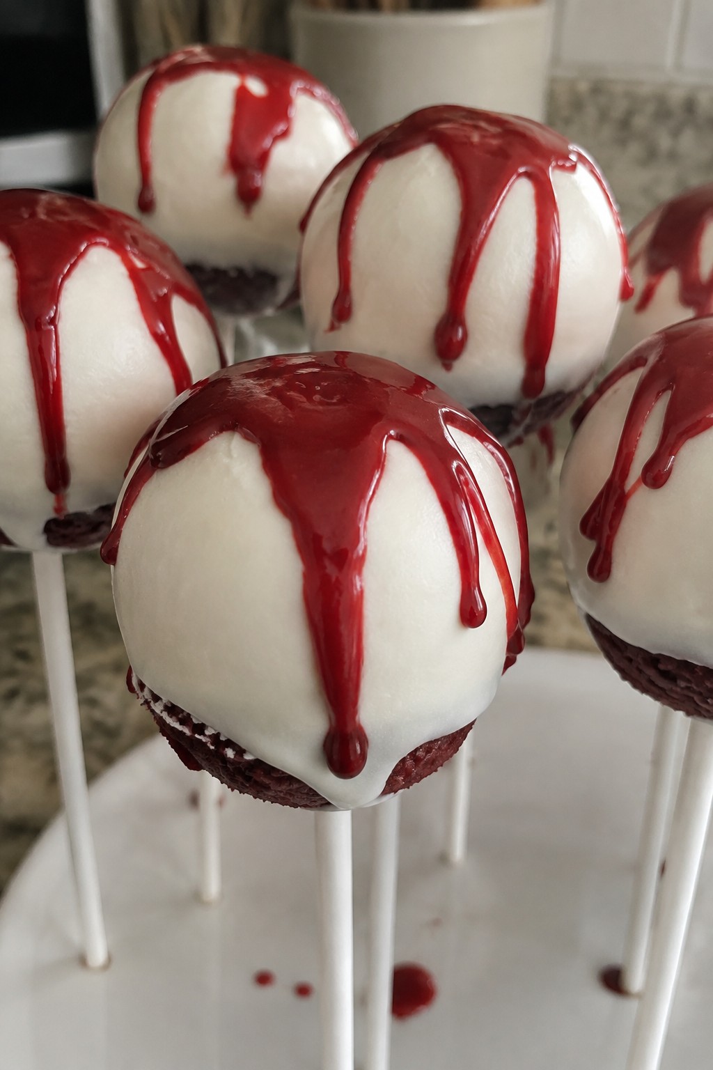 Bloody Red Velvet Cake Pops
