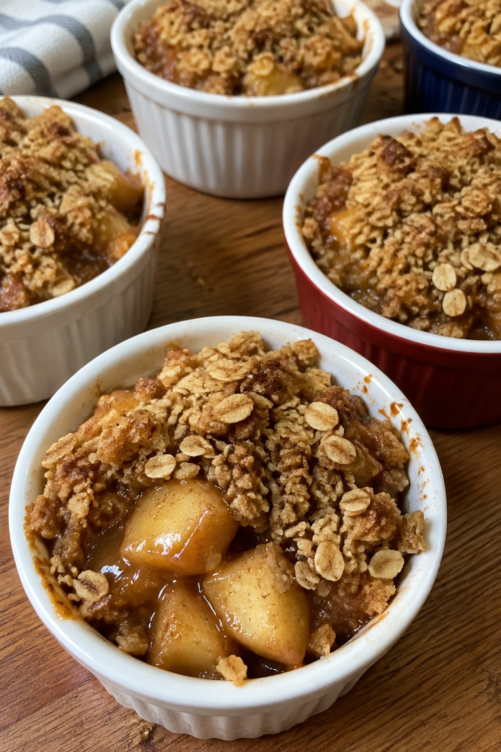 Caramel Apple Crumble Cups