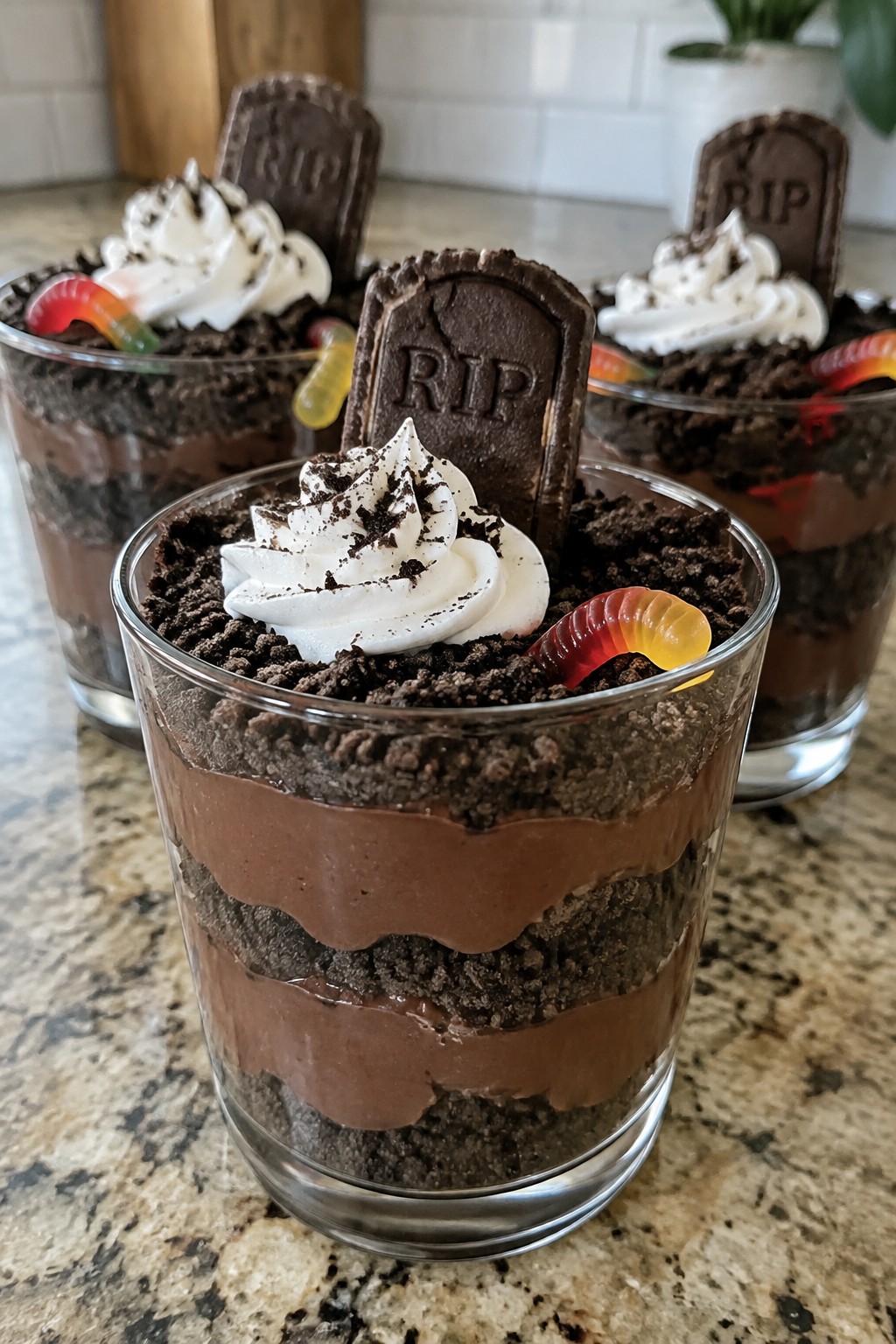 Graveyard Chocolate Pudding Parfaits