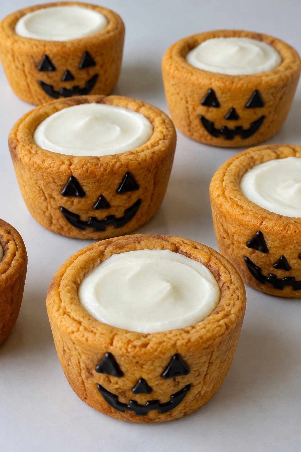 Jack-O’-Lantern Stuffed Cookie Cups