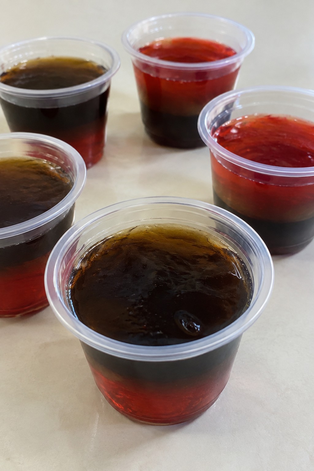 Haunted House Cola and Cherry Cola Jello Shots