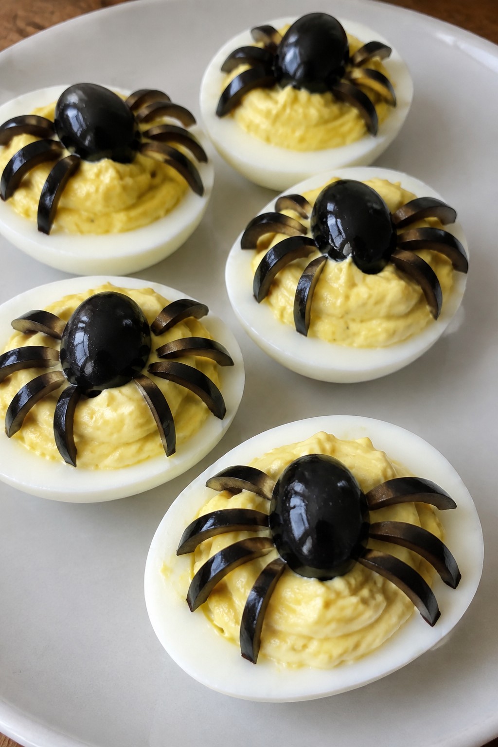 Black Olive Spider Deviled Eggs