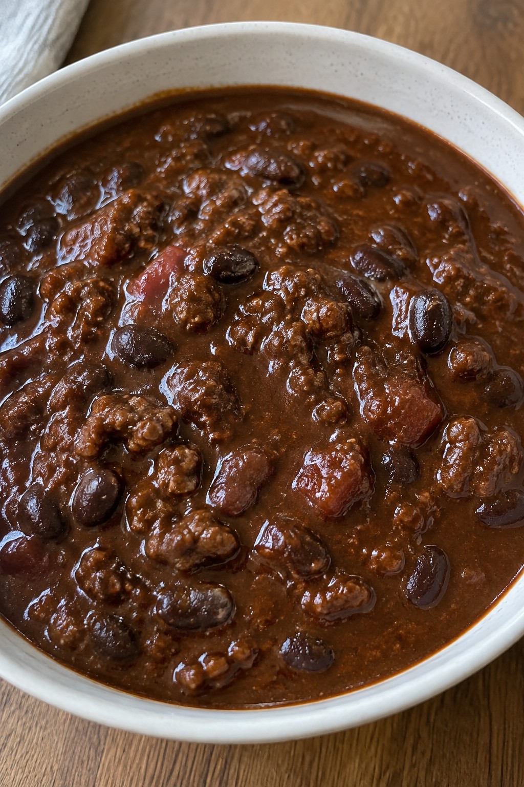 Dark Chocolate Chili with Espresso and Cinnamon