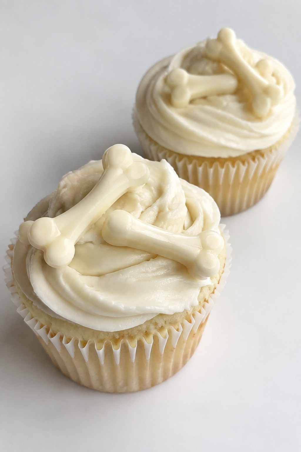 Skeleton Bone White Chocolate Cupcakes